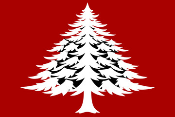 White pine tree vector design
