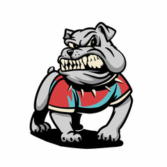 Angry Bulldog Mascot Sport Vector Illustration
