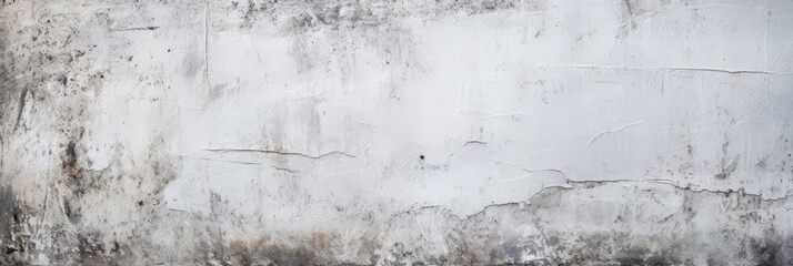 Aged White Concrete Wall Texture With Cracks And Stains. Grungy Background. Generative AI