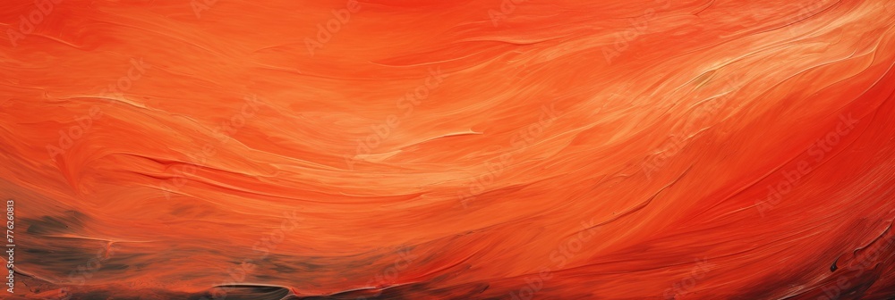 Poster abstract fiery swirls on canvas. vivid artistic background. orange acrylic waves. dynamic flow for c
