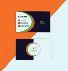 double sided business card template modern and clean style 
