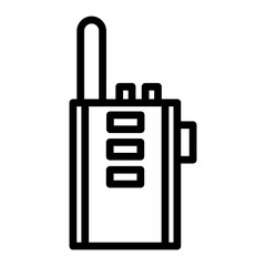 Radio Set Vector Line Icon Design
