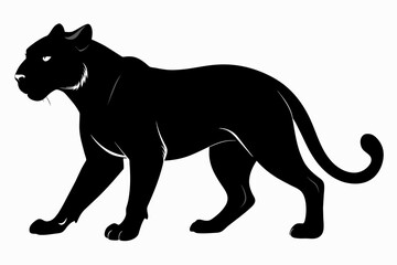 Black leopard vector  silhouettes