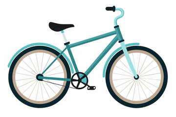 bicycle, on a white background