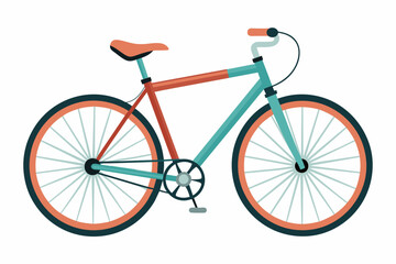 bicycle, on a white background