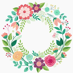 Fototapeta na wymiar Floral Frame and Background, Invitation Card