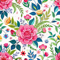 Beautiful seamless vector floral pattern