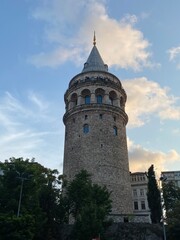 Fototapeta na wymiar A perfect shot of Galata Tower