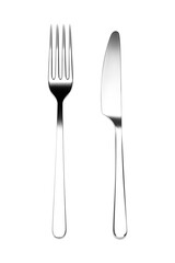 Fork and knife top view. Png clipart isolated on transparent background - 776268240