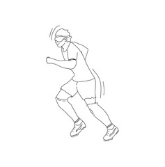 Fototapeta na wymiar person running. child icon. Art & Illustration