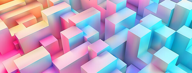Abstract light colorful cubic background. Abstract background of light colorful cubes.