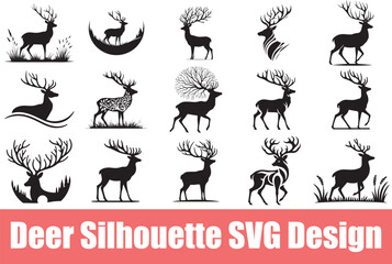 Deer Silhouette , illustration