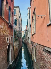 Foto op Aluminium Famous architecture and canals in Venice, Italy with gondolas and old houses on water  © Nade