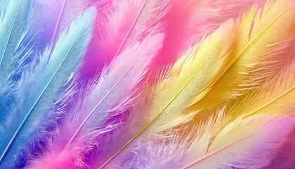 Fototapeta premium Pastel Plumage: Abstract Feather Harmony