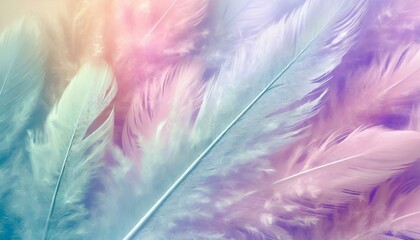Airy Ambiance: Pastel Feather Composition