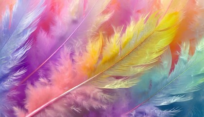 Pastel Plumes: Abstract Feathered Elegance