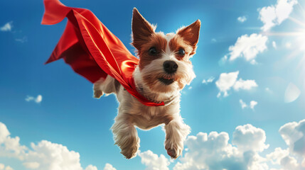 superhero dog, - obrazy, fototapety, plakaty