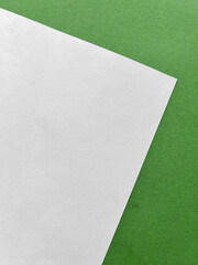 background for text, composition of green and white paper, 22 april