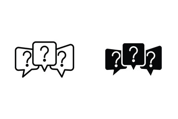 Question Mark Bubble Chat Icon: Inquiry in Conversation