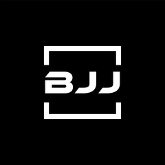 Initial letter BJJ logo design. BJJ logo design inside square.