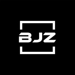 Initial letter BJZ logo design. BJZ logo design inside square.