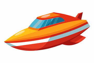speedboat vector illustration