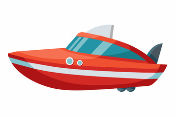 speedboat vector illustration