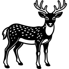 deer silhouette vector- Vector illustration