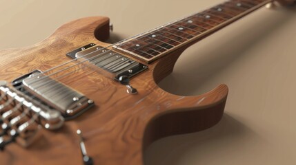 Close view of electric guitar. generative ai