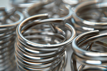 A bunch of metal rings stacked on top of each other
