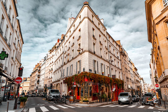 General street view from Paris, the French capital