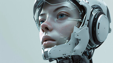 Female robot face