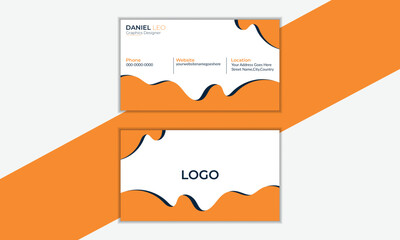 Modern, Creative and Clean Business Card Layout Design. Professional business card.