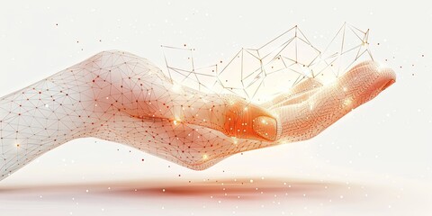 a person's hand is shown with dots and lines on it