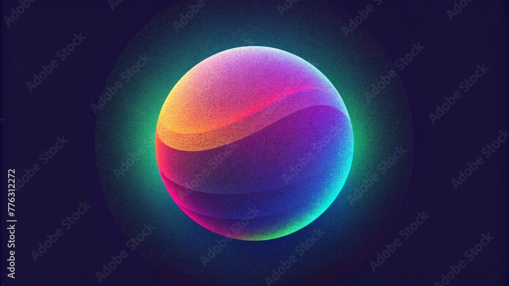 Poster Waves of glitchy interference disrupting a gradient of neon colors creating a disorienting optical effect.