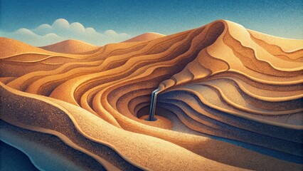 The art of erosion captured in every detail within the windblown sands a true masterpiece of nature.