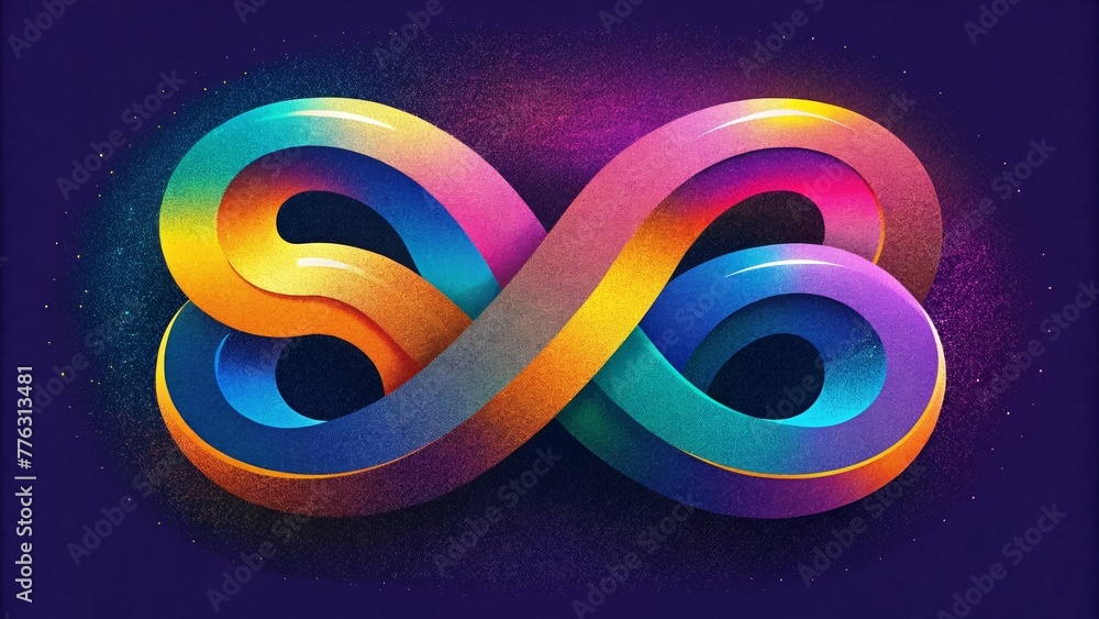 Fototapete A cacophony of vivid colors overlapping and intertwining in a lively and kinetic display.