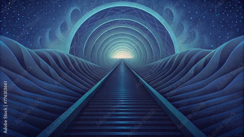 Poster A neverending tunnel of lines that seem to stretch into infinity.