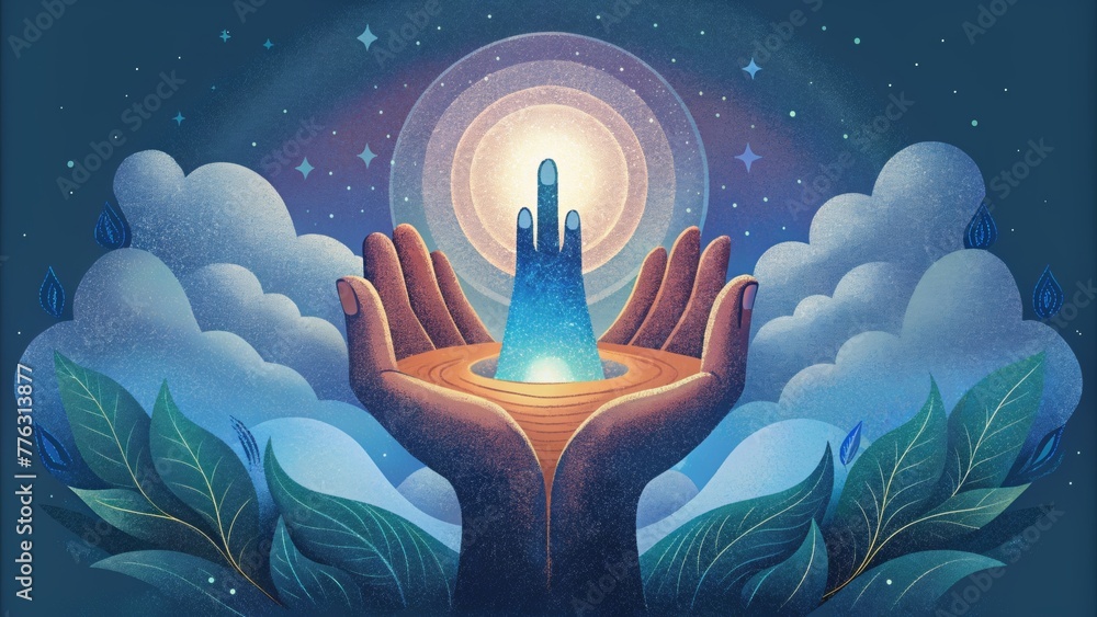 Poster A hand drawing itself representing the power of creation and selfreflection.