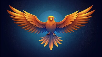 A symbol of a fierce eagle with outstretched wings representing freedom courage and wisdom.