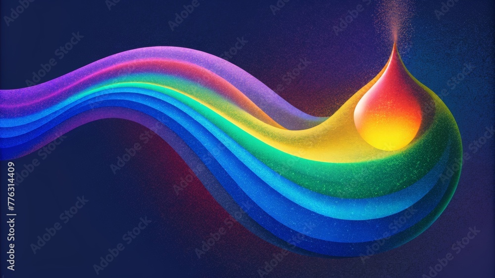 Poster A digital interpretation of liquid spectrum with bold and vivid hues smoothly transitioning and shifting across the spectrum.