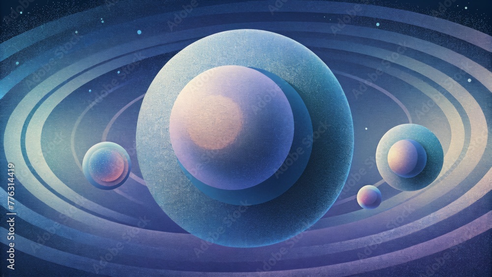 Poster A series of blurred overlapping circles in varying sizes create a sense of movement towards a threshold between worlds.