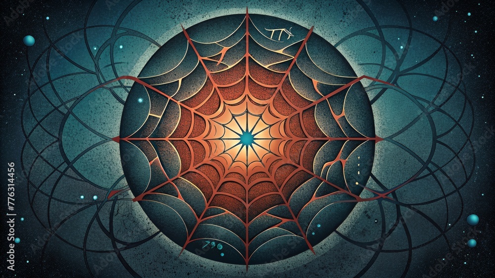 Fototapete The intricate web of a broken earth creating a mesmerizing and chaotic pattern.