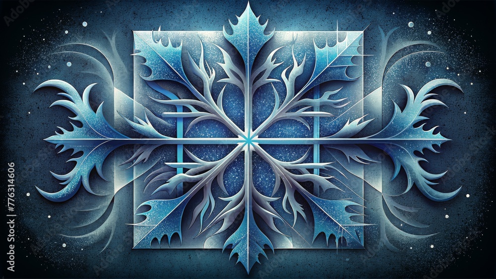Poster a perfect balance of order and chaos the frostbite fractals mimic the natural patterns of frost cree