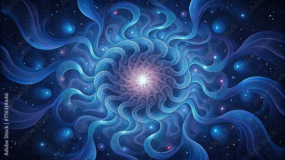 Poster a mesmerizing display of cosmic lace billowing in the neverending depths of space.