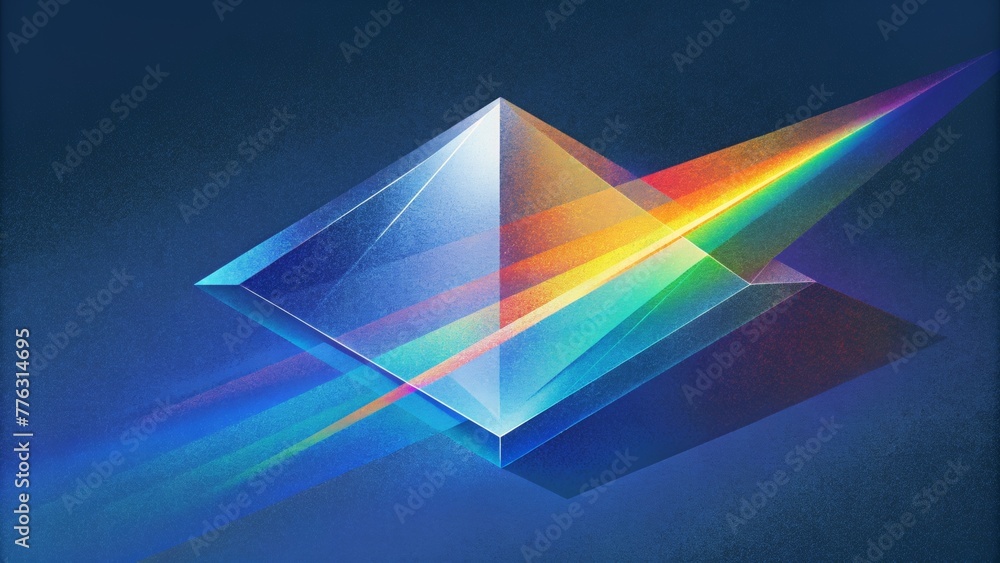Aufkleber the future of light refraction a pixelated prism bringing a new dimension to the spectrum.