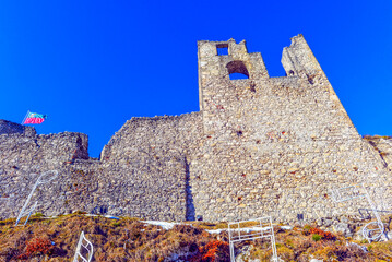 Ruine der Burg Ehrenberg in Reutte, Tirol (Österreich)