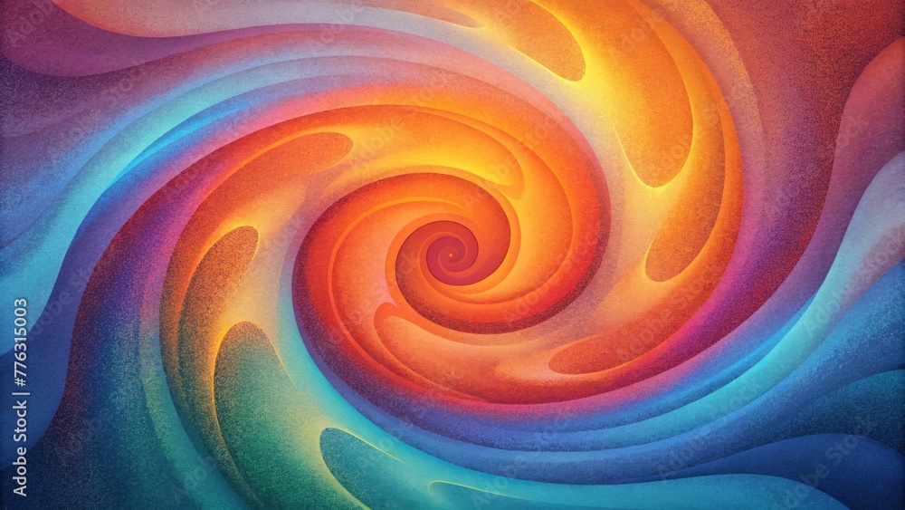 Poster a whirlpool of intense hues each one more vivid than the last draws the viewer in with its hypnotic 