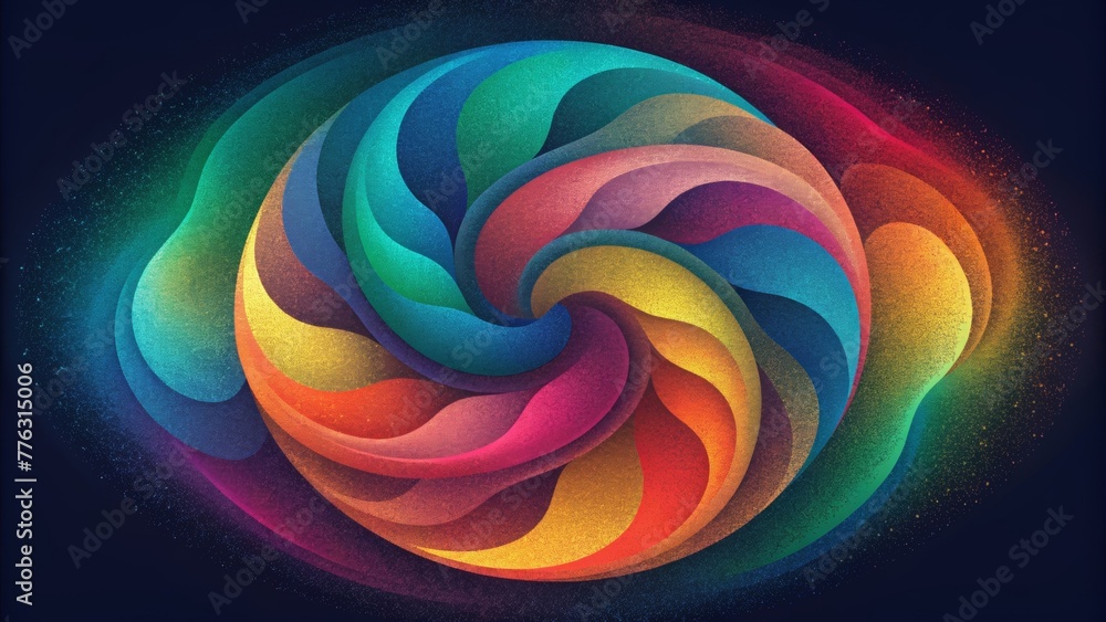 Poster in this abstract world of vivid vortices the colors blend and meld together in a mesmerizing display