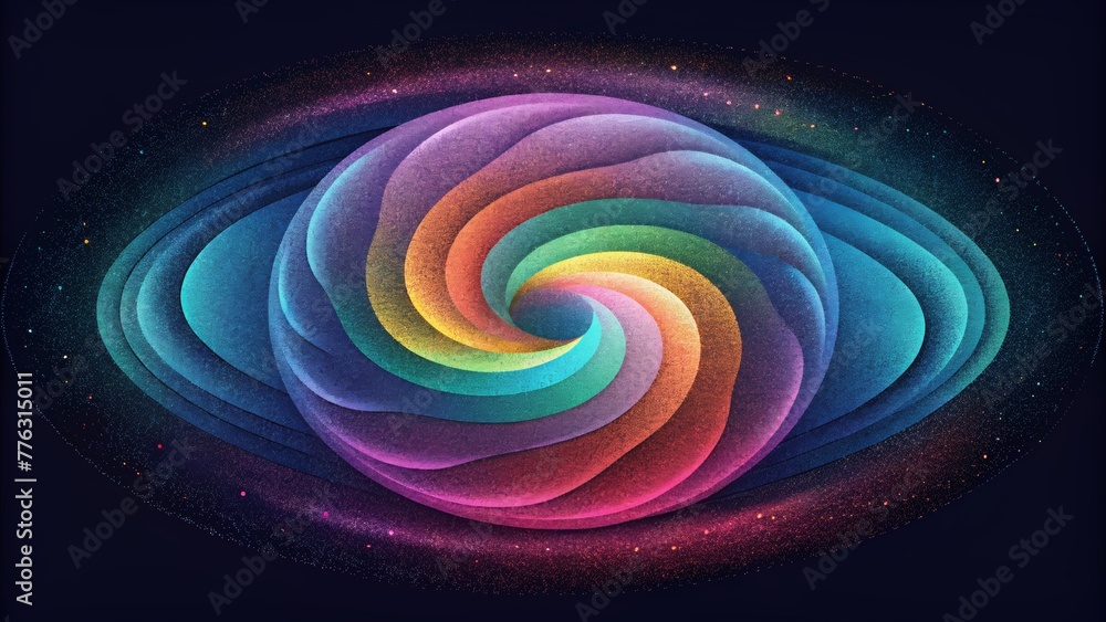 Poster With every twist and turn these vivid vortices seem to shift and transform into a new array of striking and ethereal colors.